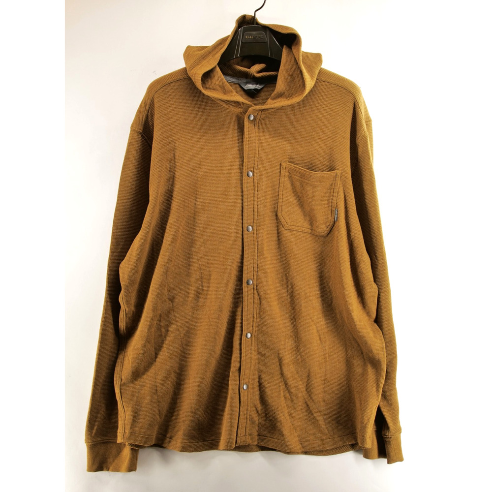 Eddie Bauer Brown Button sweater with hoodie XL